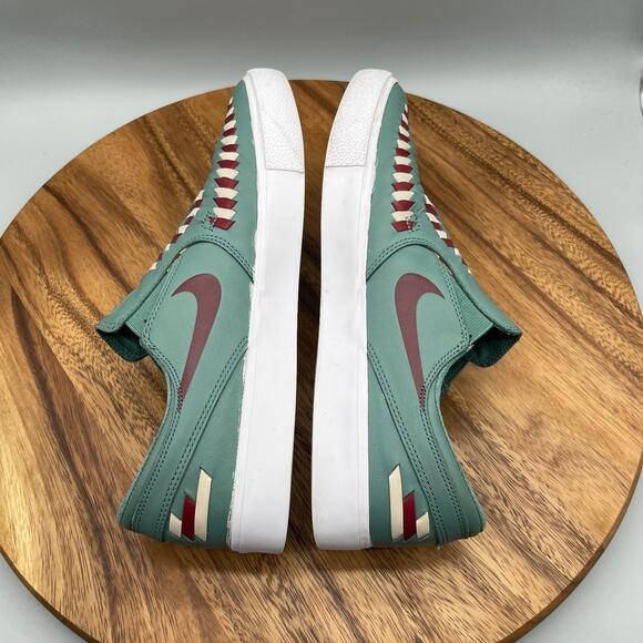 Nike SB Zoom Air Stefen Janoski Shoes Mens 10 Crafted Green Red Woven Slip On - Picture 6 of 8